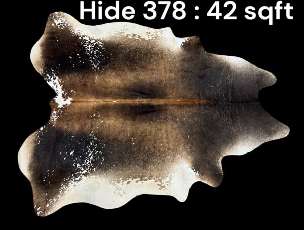 Natural Hair On Cow Hide : This Hide Is Perfect For Wall Hanging, Leather Rugs, Leather Upholstery & Leather Accessories. (Hide378)