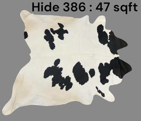 Natural Hair On Cow Hide : This Hide Is Perfect For Wall Hanging, Leather Rugs, Leather Upholstery & Leather Accessories. (Hide386)