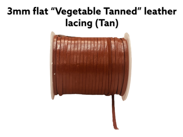 Vegetable Tanned "Flat" Leather Lacing Variants (3mm or 6mm). - Image 3