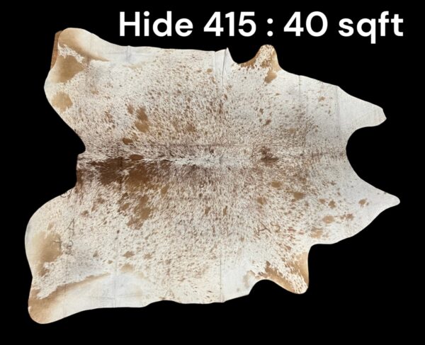 Natural Hair On Cow Hide : This Hide Is Perfect For Wall Hanging, Leather Rugs, Leather Upholstery & Leather Accessories. (Hide415)