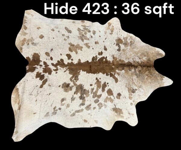 Natural Hair On Cow Hide : This Hide Is Perfect For Wall Hanging, Leather Rugs, Leather Upholstery & Leather Accessories. (Hide423)