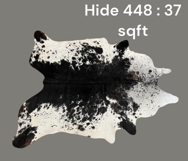 Natural Hair On Cow Hide : This Hide Is Perfect For Wall Hanging, Leather Rugs, Leather Upholstery & Leather Accessories. (Hide448)