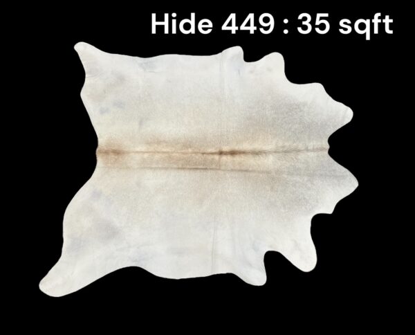 Natural Hair On Cow Hide : This Hide Is Perfect For Wall Hanging, Leather Rugs, Leather Upholstery & Leather Accessories. (Hide449)