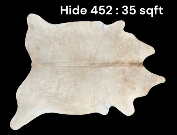 Natural Hair On Cow Hide : This Hide Is Perfect For Wall Hanging, Leather Rugs, Leather Upholstery & Leather Accessories. (Hide452)