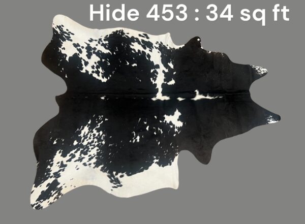 Natural Hair On Cow Hide : This Hide Is Perfect For Wall Hanging, Leather Rugs, Leather Upholstery & Leather Accessories. (Hide453)