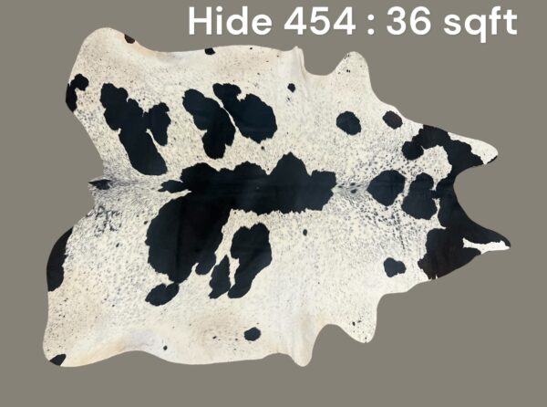 Natural Hair On Cow Hide : This Hide Is Perfect For Wall Hanging, Leather Rugs, Leather Upholstery & Leather Accessories. (Hide454)