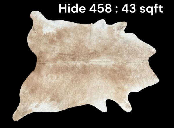 Natural Hair On Cow Hide : This Hide Is Perfect For Wall Hanging, Leather Rugs, Leather Upholstery & Leather Accessories. (Hide458)