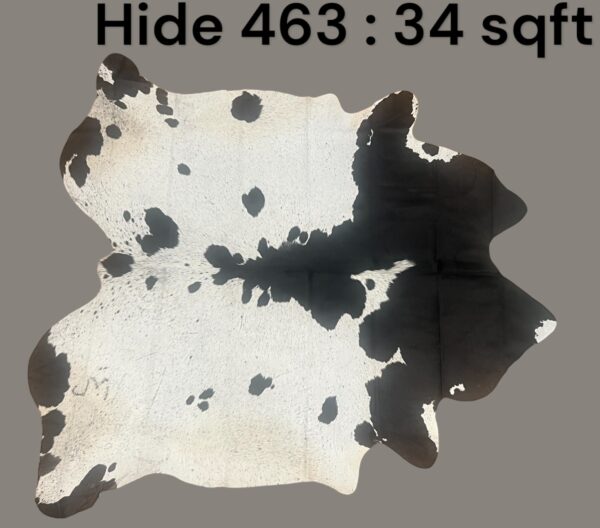 Natural Hair On Cow Hide : This Hide Is Perfect For Wall Hanging, Leather Rugs, Leather Upholstery & Leather Accessories. (Hide463)