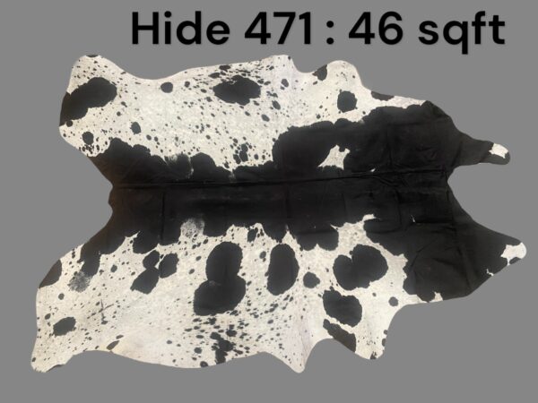 Natural Hair On Cow Hide : This Hide Is Perfect For Wall Hanging, Leather Rugs, Leather Upholstery & Leather Accessories. (Hide471)