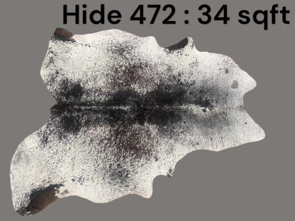 Natural Hair On Cow Hide : This Hide Is Perfect For Wall Hanging, Leather Rugs, Leather Upholstery & Leather Accessories. (Hide472)