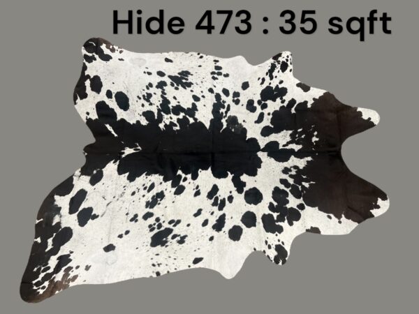 Natural Hair On Cow Hide : This Hide Is Perfect For Wall Hanging, Leather Rugs, Leather Upholstery & Leather Accessories. (Hide473)