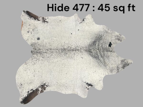 Natural Hair On Cow Hide : This Hide Is Perfect For Wall Hanging, Leather Rugs, Leather Upholstery & Leather Accessories. (Hide477)