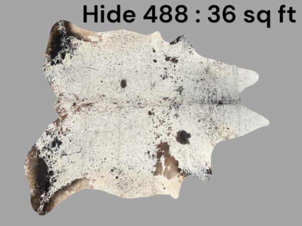 Natural Hair On Cow Hide : This Hide Is Perfect For Wall Hanging, Leather Rugs, Leather Upholstery & Leather Accessories. (Hide488)