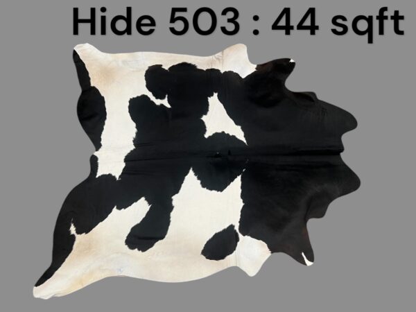 Natural Hair On Cow Hide : This Hide Is Perfect For Wall Hanging, Leather Rugs, Leather Upholstery & Leather Accessories. (Hide503)