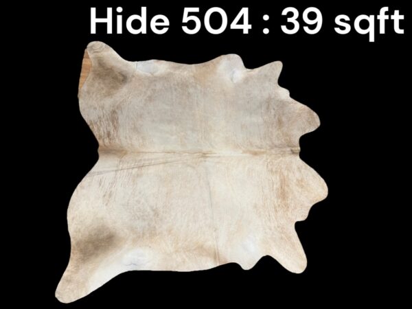 Natural Hair On Cow Hide : This Hide Is Perfect For Wall Hanging, Leather Rugs, Leather Upholstery & Leather Accessories. (Hide504)