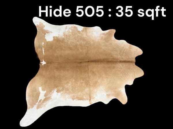 Natural Hair On Cow Hide : This Hide Is Perfect For Wall Hanging, Leather Rugs, Leather Upholstery & Leather Accessories. (Hide505)