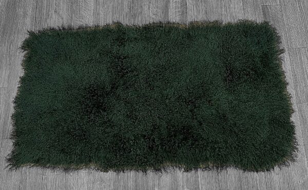 Army Green Mongolian Sheepskin Plate : (120cm L x 60cm W) Perfect As Rugs or Making Cushions and Garments. - Image 2