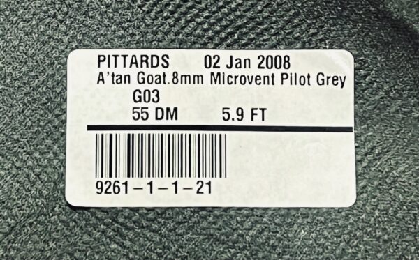 A'tan .8mm Microvent Pilot-Grey : Printed Goat Leather (Ex Pittards Stock) A'tanGoat.8mm MicroventPilotGreyB - Image 4