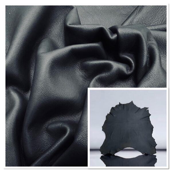 A-tan Anthracite : Goat Leather: 1.2mm (Ex Pittards Stock)