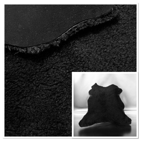 Merino Black : 12mm Curly Wool 12 Piece Sheepskin Bundle (Ref-gh.eol) Bundle1