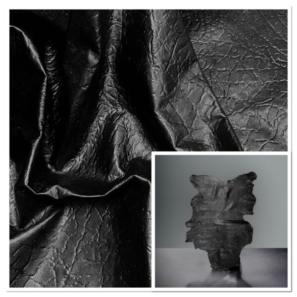 Black Rock : Embossed Lambskin, 0.7-0.8mm (Ex Pittards Stock)