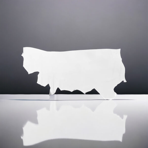 M-Spec Bourbon Running-White, Semi-Firm Printed Grain Leather Cow Side : 1.2-1.4mm (Ex Pittards Stock) - Image 2
