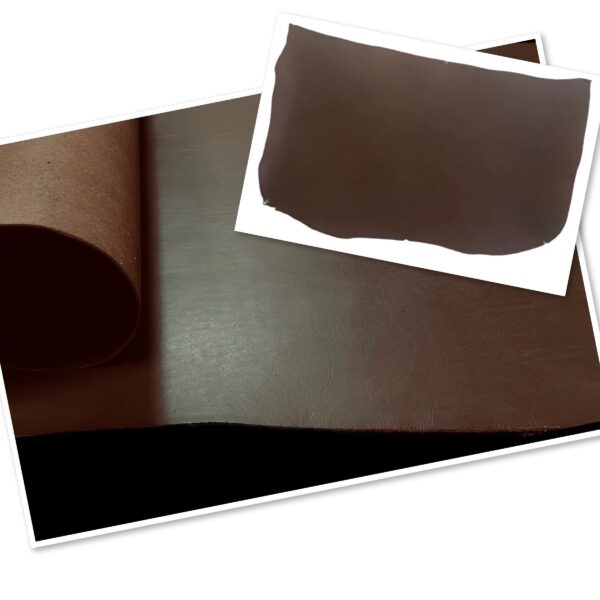 Dark Brown, Dyed Through : Vegetable Tanned Double Shoulder : (1.8mm 4oz - 3.5mm 8oz). - Image 2