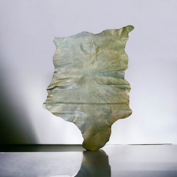 Bubble-Grain Moss : Embossed Lambskin, 0.7-0.8mm (Ex Pittards Stock) - Image 2