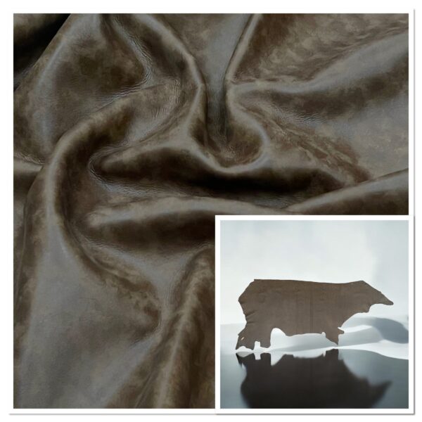 Conquest Stone-Nut : Leather Cow Side with Mottled Finish, 1.4-1.6mm (Ex Pittards Stock)