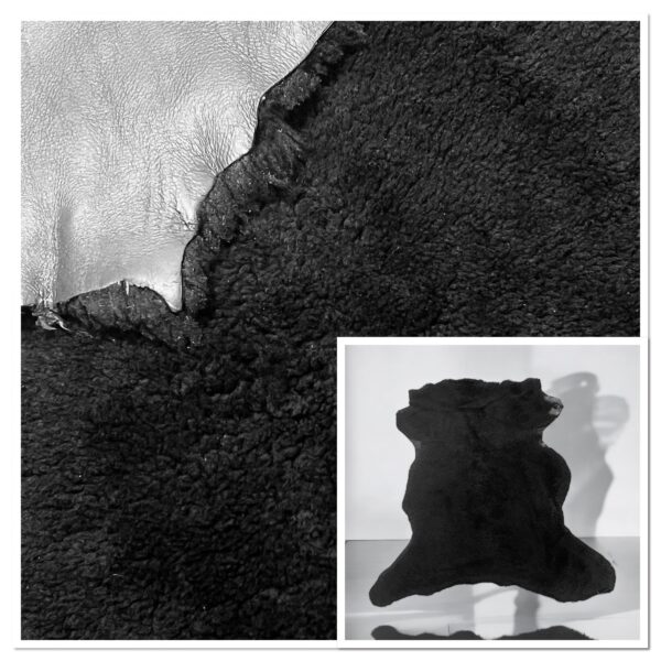 Merino Curly Black Nappalan : 12mm Curly Wool 5 Piece Sheepskin Bundle (Ref-gh.eol) 13-09-24