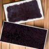 Dark Brown Mongolian Sheepskin Plate : (120cm L x 60cm W) Perfect As Rugs or Making Cushions and Garments.