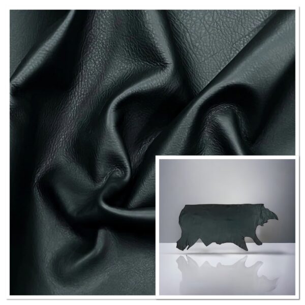 Aniline Burleigh Drab-Olive : Smooth Grain Cow Side, 1.6-1.8mm (Ex Pittards Stock)