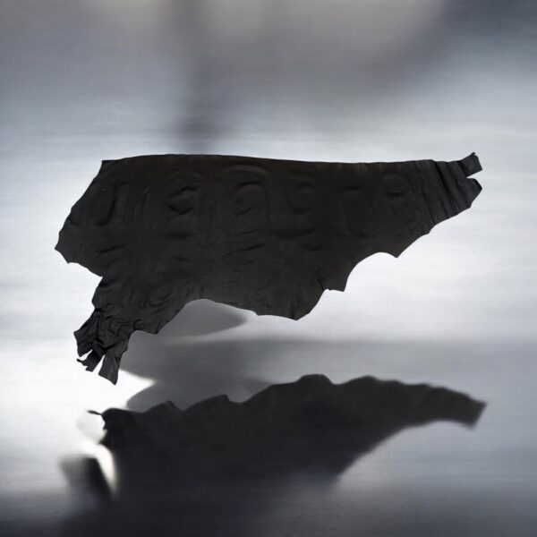 Durango Black, Soft Embossed Leather Cow Side : 1.4-1.6mm (Ex Pittards Stock) - Image 2