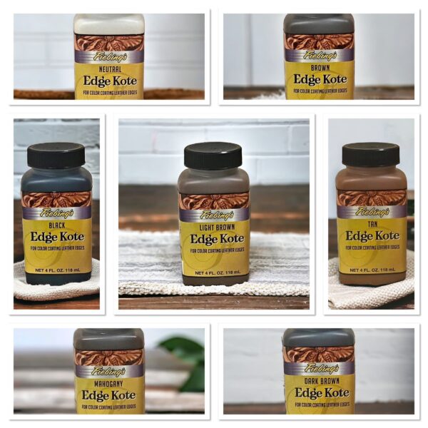 Fiebing's Edge Kote! Used To Colour Coat Leather Edges (118ml or 4oz) 7 Colours available.