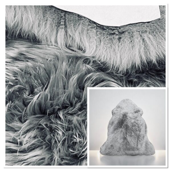 Grey Sheepskin Rugs: Premium Quality Sheepskin Rugs for any Room (65cm x 95cm) - Image 2