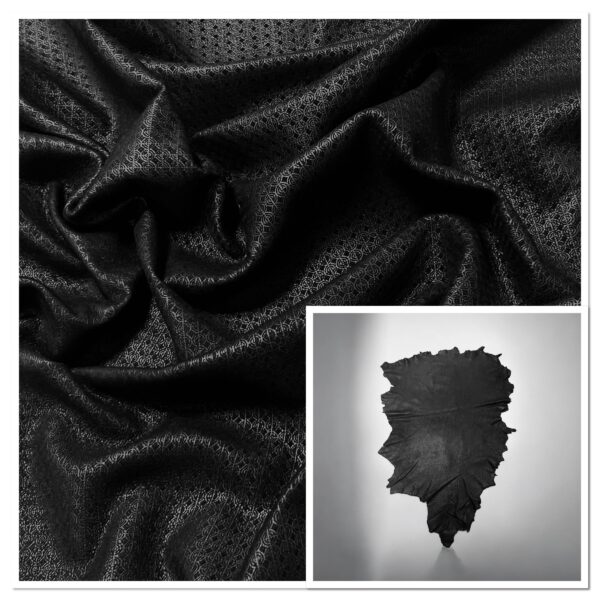 Pittards Gloving Leather Gripster Saturn-Black : 0.65mm Water Resistant Lambskin (Ex Pittards Stock) WR100X.65SaturnBlackAA