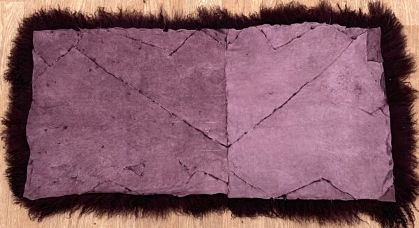 Wine Mongolian Sheepskin Plate : (120cm L x 60cm W) Perfect As Rugs or Making Cushions and Garments. - Image 4
