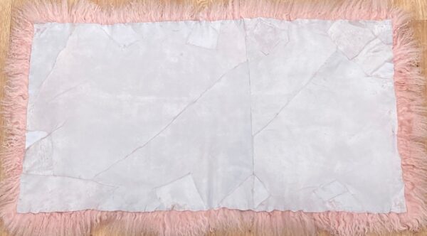 Baby Pink Mongolian Sheepskin Plate : (120cm L x 60cm W) Perfect As Rugs or Making Cushions and Garments. - Image 4