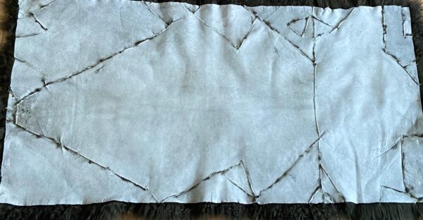 Army Green Mongolian Sheepskin Plate : (120cm L x 60cm W) Perfect As Rugs or Making Cushions and Garments. - Image 4