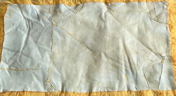 Yellow Mongolian Sheepskin Plate : (120cm L x 60cm W) Perfect As Rugs or Making Cushions and Garments. - Image 4