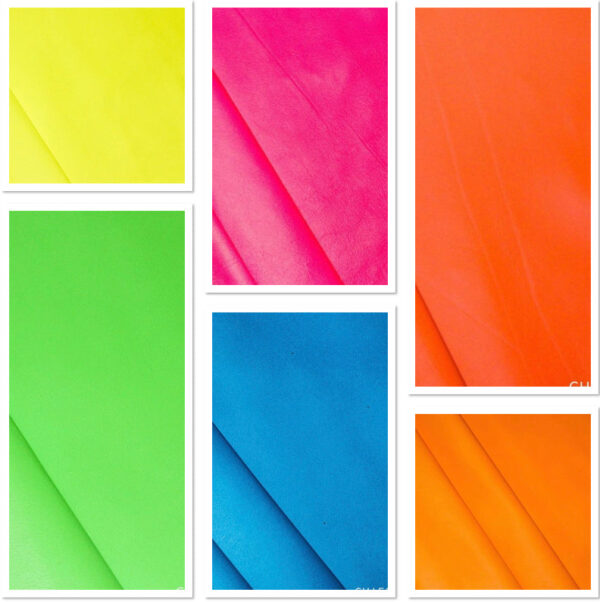 Neon Marine Blue, Fluorescent Leather Lambskin : Italian Lamb Nappa (0.7-0.8mm 2oz) 9 Discontinued - Image 3