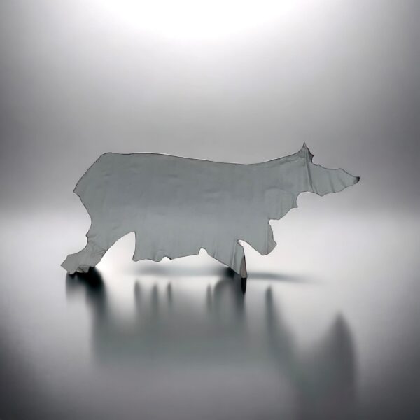 Iroko Pewter : Subtle Printed Grain Leather Cow Side : 1.2-1.4mm (Ex Pittards Stock) - Image 2