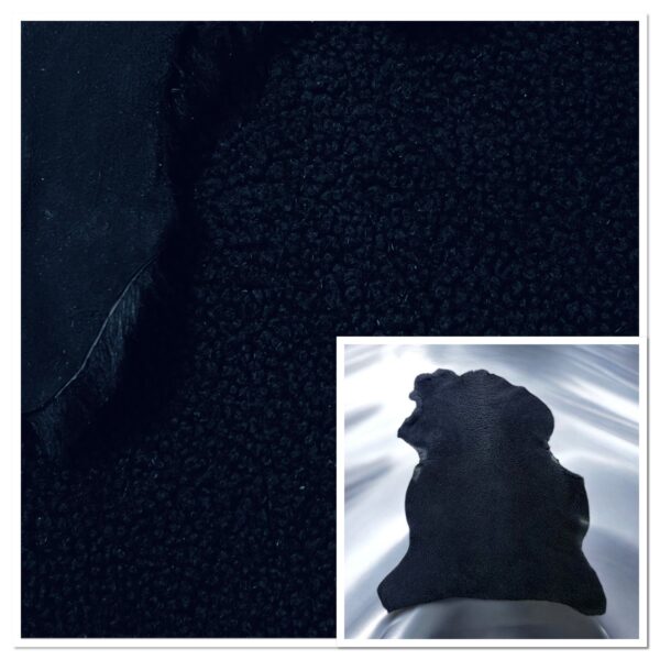 Merino Navy : 12mm Curly Wool 10 Piece Sheepskin Bundle with Suede Reverse (Ref-gh.eol) Bundle7