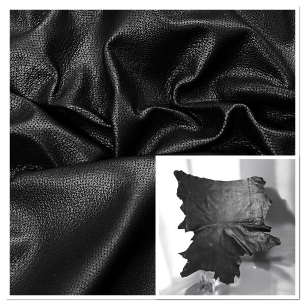 Microvent Black : Printed Goat Leather (Ex Pittards Stock) WR100XGoat.7mmMicrovent BlackAA