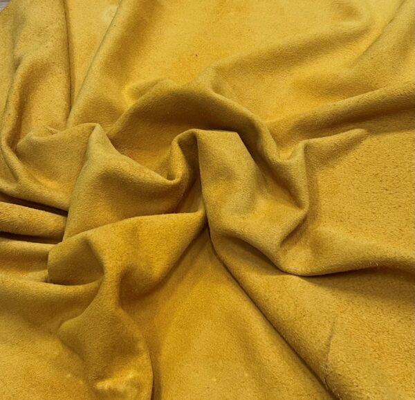 Pittards Mustang Yellow : Lamb Suede 0.8mm (Ex Pittards Stock) MustangSuede.8mmYellowA - Image 3