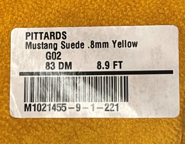 Pittards Mustang Yellow : Lamb Suede 0.8mm (Ex Pittards Stock) MustangSuede.8mmYellowA - Image 4