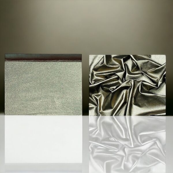 Pewter, Metallic Foiled Leather Pig Skin : (0.6-0.7mm 1.5oz) 15