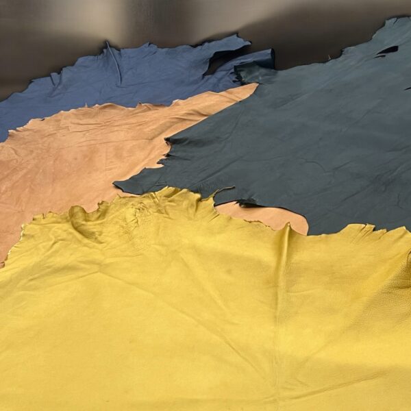 Ex Pittards Stock: Lamb & Goat Leather 45 sqft 10 Piece Mystery Bundle in Substance (0.5-0.9mm) - Image 3
