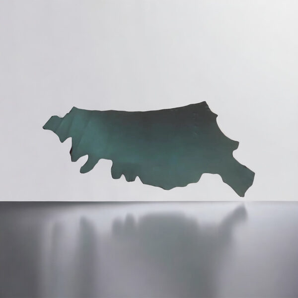 Dark Green Printed Grain Lightweight Cow Side : 0.8-1.0mm 2oz (Ref-gh.eol) - Image 2