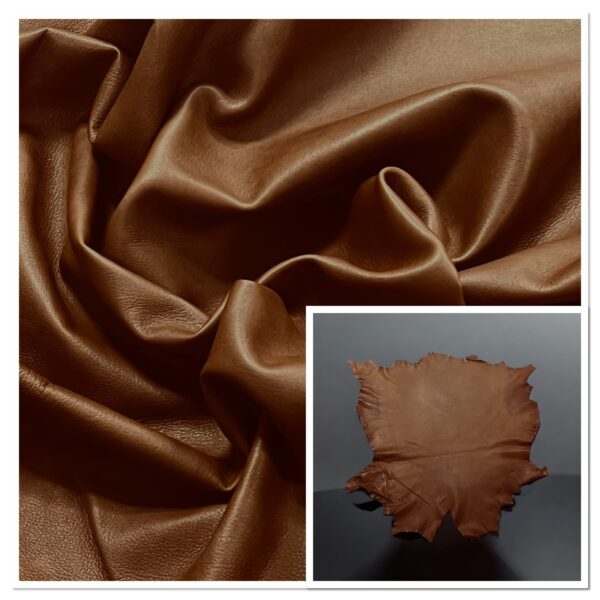 Pittards Gloving Leather Saddle-Cond : 0.55mm Water Resistant Lambskin (Ex Pittards Stock) SoftWRDress.55SaddleCondC